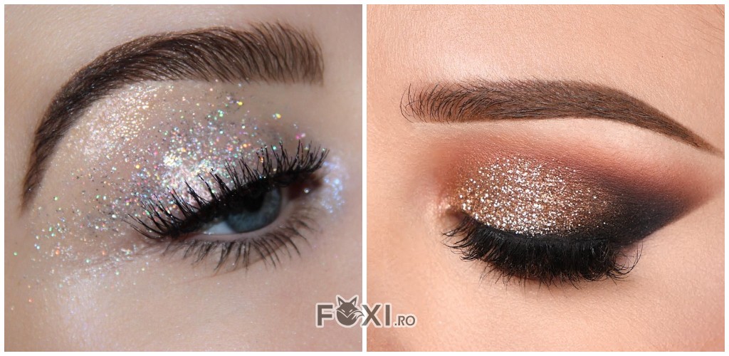 machiaj glitter sclipici