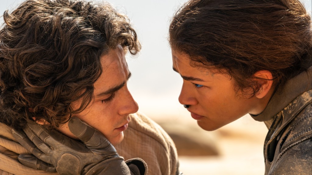 Timothee Chalamet si Zendaya in Dune: partea a doua