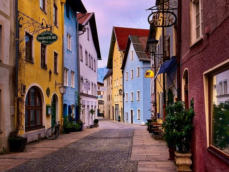 strada frumoasa din Fussen, Germania