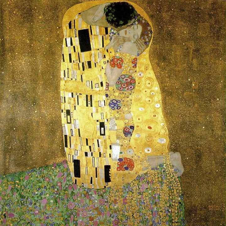 Gustav Klimt, Sarutul, 1907-08 -- in Palatul Belvedere